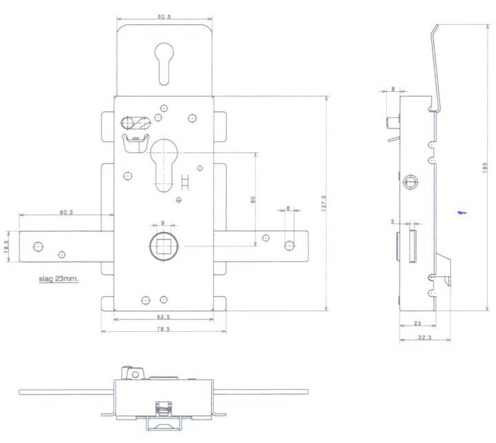 Garagentorschloss Hörmann 1072/9-1072